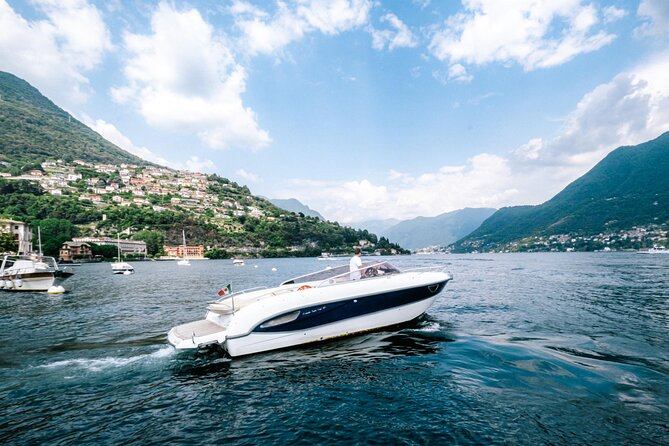 1 Hour Private Cruise on Lake Como Motoscafo Cranchi - Stop 1: Como waterfront sights, breakwater views, and Villa Olmo area