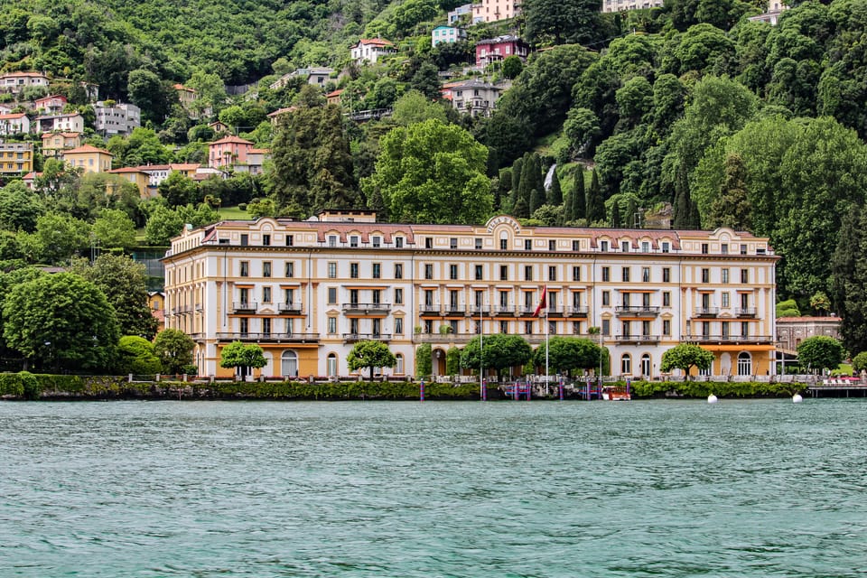 Como: Lake Como Shared Boat Tour - Luxury hotels on the opposite shore: Hotel Sereno and Mandarin Oriental