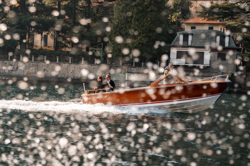 Como: Private Classic Wooden Boat Tour with Prosecco - Villa Erba: why Ocean Twelve fans will care (and why it’s just pretty)