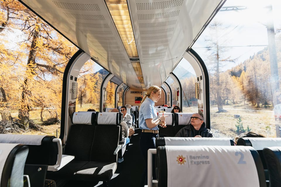 From Milan: St. Moritz and Panoramic Bernina Express Tour - Milan departure: settle in for the coach ride to St. Moritz