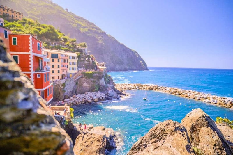 From Milan:Cinque Terre National Park with Limoncino Tasting - Riomaggiore: Cliffside Houses and the Shops-and-Stairs Reality