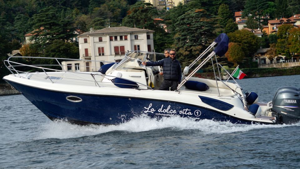 Lake Como: Dreamer Private Tour 1 hour Eolo boat - Villa Oleandra and Moltrasio: Clooney views and the Versace stop