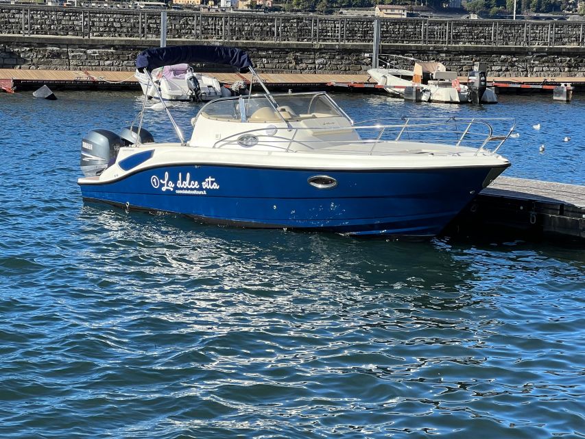 Lake Como: Dreamer Private Tour 1 hour Eolo boat - On-board comfort: why this feels like a proper private outing
