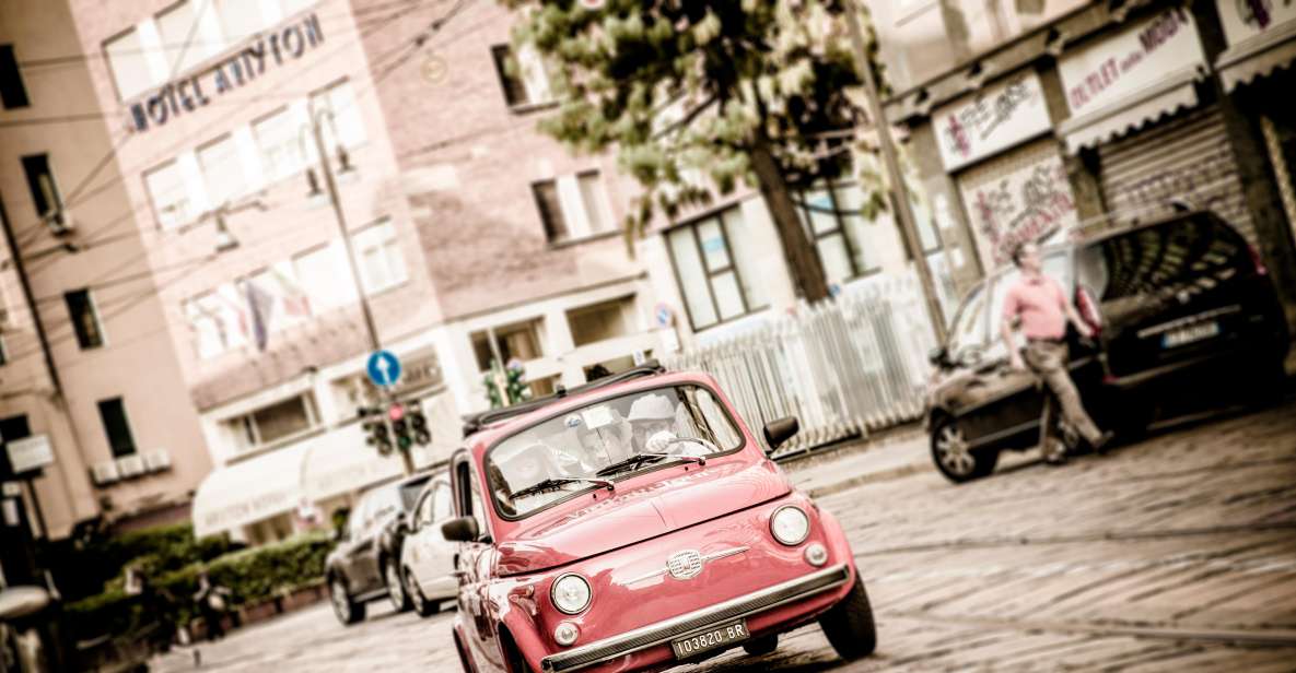 Milan: Slow Tour by Vintage Red Fiat 500 (1 hour, 1 stop) - Milan’s best fast intro is slow on purpose