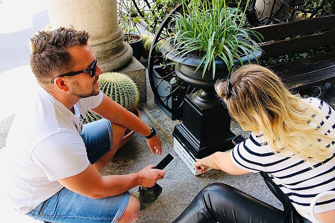 Sato Code Escape Room across Como - The Sato Code App: One Game, Different Info on Each Phone