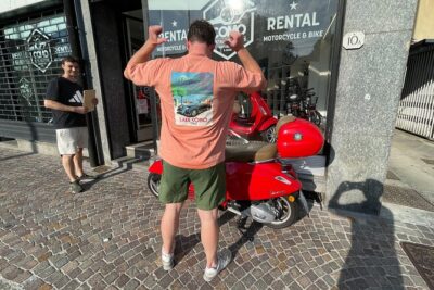 Vespa tour adventure on the lake - Como on the Vespa: Viale Geno and the seaplane ditching stop